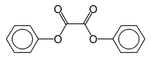 Skeletal formula of diphenyl oxalate
