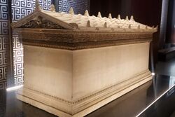 Sarcophagus from the royal necropolis of Aaya in Sidon, Istanbul Archaeology Museum.jpg