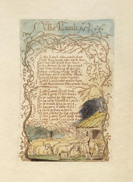 File:William Blake - Songs of Innocence and Experience - The Lamb.jpg