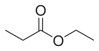 Skeletal formula of ethyl propionate