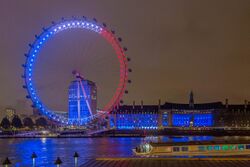London Eye in French flag colours after Paris attacks (22397918304).jpg