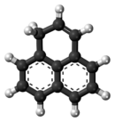 Ball-and-stick model of the phenalene molecule
