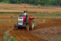 Plowing the land in India - modern and traditional.jpg