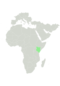 Range of Senecio keniodendron.svg