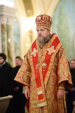 Епископ Иоанн (Руденко) в храме новомучеников и исповедников Сретенского монастыря. 28 декабря 2018 года.jpg