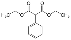 Diethyl phenylmalonate.svg