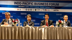 U.S. Under Secretary of State Keith Krach's announcement of Blue Dot Network with OPIC's David Bohigian, Japan's Tadashi Maeda, and Australia's Richard Maude at the Indo-Pacific Business Forum