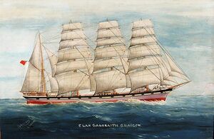 Geo Johansen - Portrait of the Bark Clan Galbraith at sea.jpg