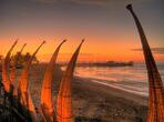 "Caballitos de totora" in Huanchaco