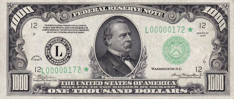 File:1000 USD note; series of 1934; obverse.jpg