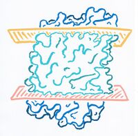 Tertiary structure surface model of Archaerhodopsin.