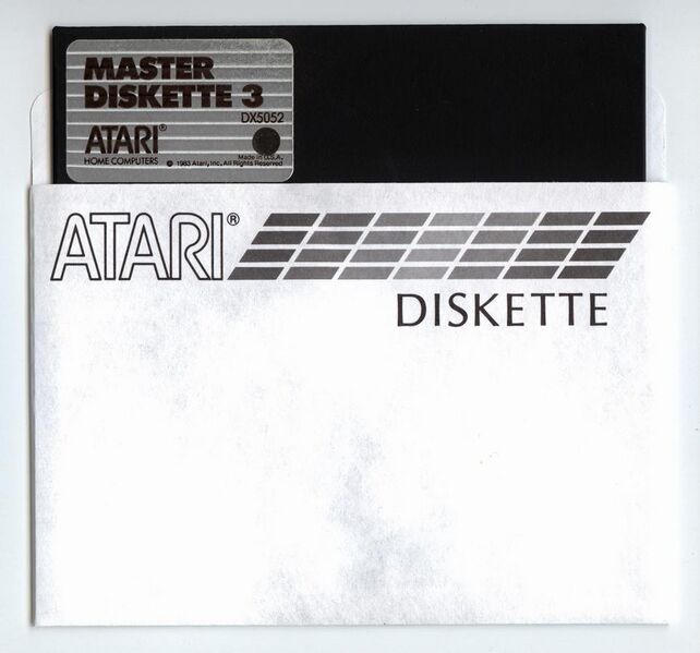 File:Atari Master Diskette 3 DOS 3 Floppy Disk in Sleeve.jpg