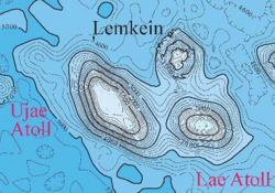 Micronesia and Marshall islands bathymetry, Ļemkein.png