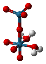 Ball-and-stick model of the perrhenic acid molecule