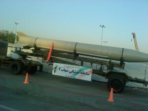 Shahab-2 at a 2012 military exhibition in Tehran, Iran