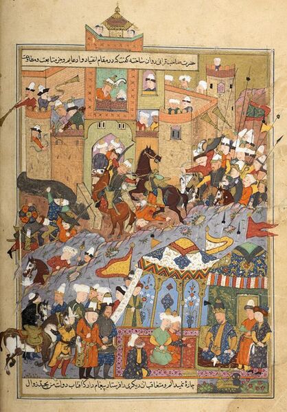 File:Timur during attack on Balkh 1370.jpg