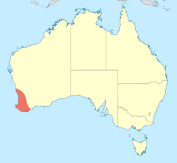 Austrosynthemis cyanitincta distribution map.svg