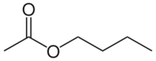 Skeletal formula of butyl acetate
