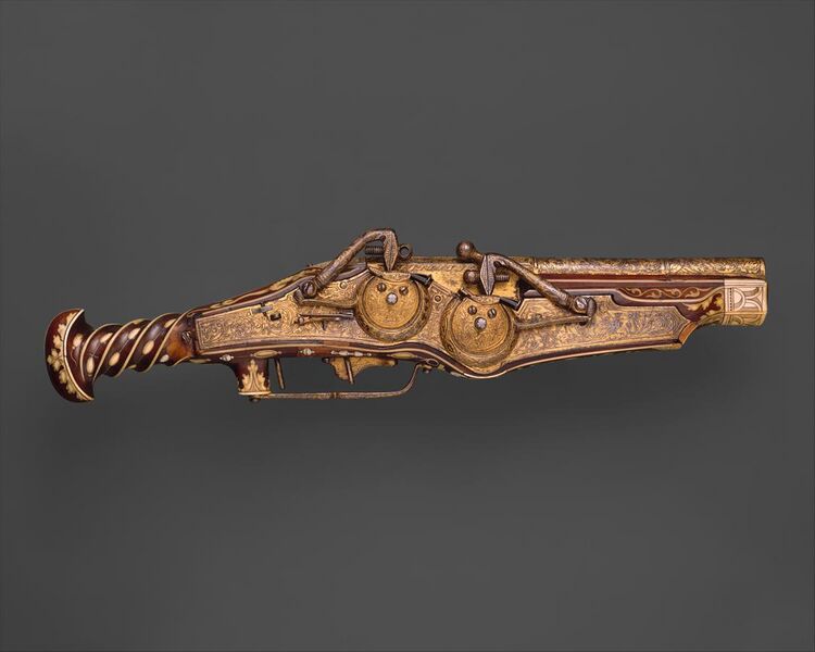 File:Double-Barreled Wheellock Pistol Made for Emperor Charles V (reigned 1519–56) MET DT772.jpg