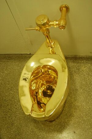 Golden toilet