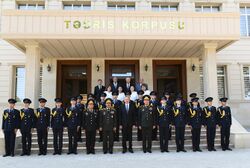 Ilham Aliyev viewed conditions created at newly-reconstructed Military Lyceum named after Jamshid Nakhchivanski 03.jpg
