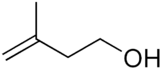 Skeletal formula of prenol