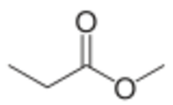 Methyl propionate.svg