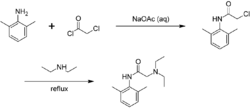 Synthesis of lidocaine.png