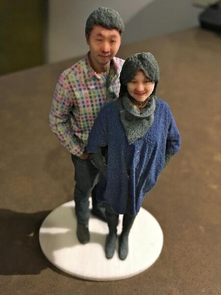 File:3D selfie in 1-20 scale as received from Shapeways, the printer company for Madurodam's Fantasitron IMG 4557 FRD.jpg
