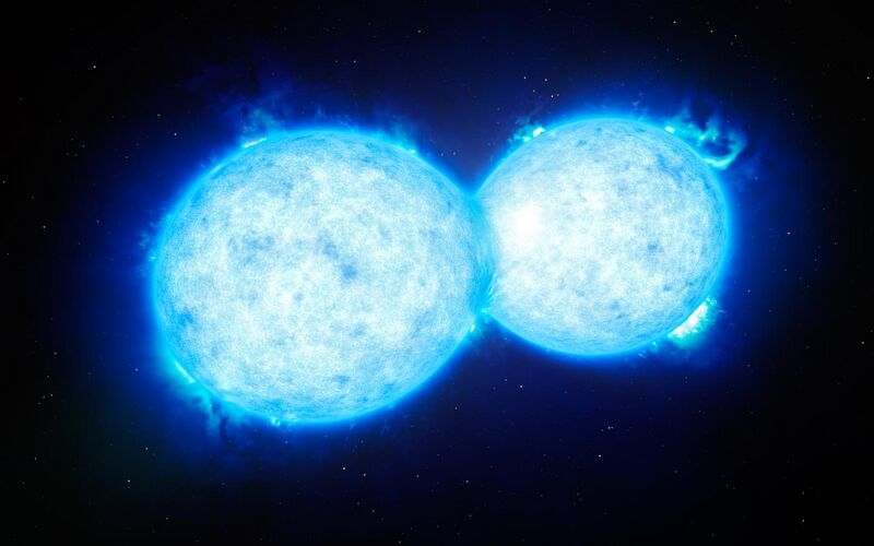 File:An artist’s impression of the hottest and most massive touching double star.jpg