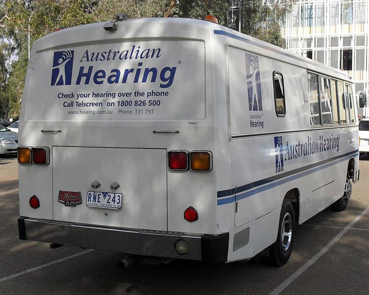 File:Australian Hearing bus - Hino AC (Rear view).jpg