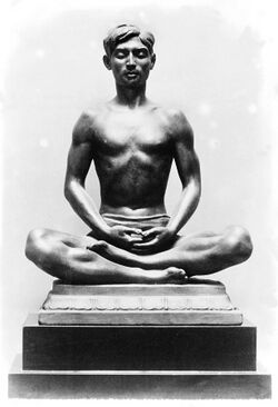 Bronze figure of Kashmiri in Meditation by Malvina Hoffman Wellcome M0005215.jpg