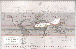 Hyetographic or Rain Map of the World 1848 Alexander Keith Johnston.png