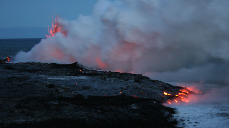 File:Lava entering sea - Hawaii.png