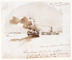 Ebenezer Landells - Ship Lord Ashbourne on fire - Landells-The-Lord-Ashburton.jpg