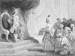 Louis XVI Receives the Ambassadors of Tipu Sultan 1788 Voyer after Emile Wattier 19th century.jpg