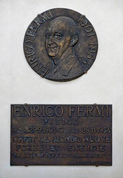 File:Memorial plaque in honour of Enrico Fermi in the Basilica Santa Croce, Florence. Italy.jpg