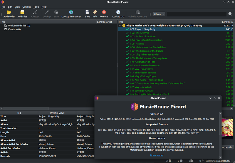 File:MusicBrainz Picard 2.7 screenshot.png