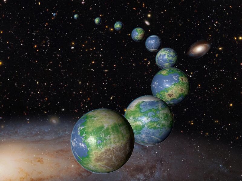File:Artist's Concept of Earth-Like Planets in the Future Universe.jpg