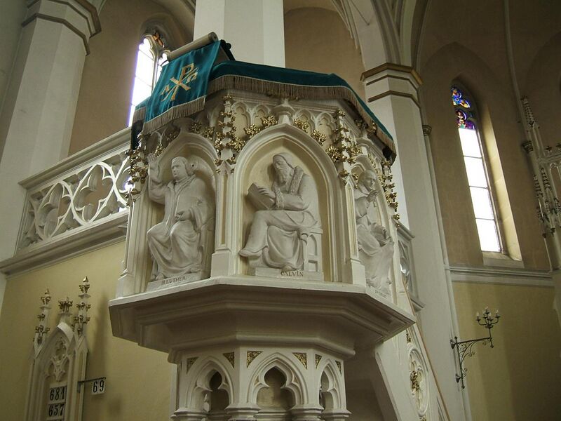 File:Mikolow protestant church pulpit.jpg