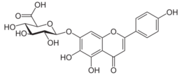 7-(beta-D-Glucopyranuronosyloxy)-5,6-dihydroxy-2-(4-hydroxyphenyl)-4H-1-benzopyran-4-one