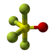Ball-and-stick model of thionyl tetrafluoride
