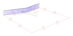 Aircraft wing lift distribution showing trailing vortices (1).svg