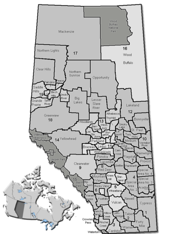 Location map/data/Alberta municipal districts is located in Alberta