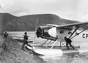 BYN Co. Fairchild 82, either CF-AXK or CF-AXJ at Forty Mile July 1938.jpg