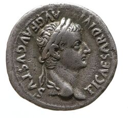 Denarius of Tiberius (YORYM 2000 1953) obverse.jpg
