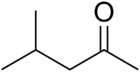Skeletal formula of methyl isobutyl ketone