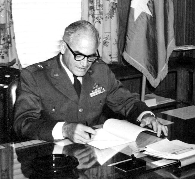 File:Major General Barry M. Goldwater in his office at Bolling Air Force Base.jpg