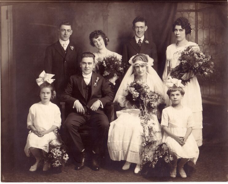 File:Wedding of Francis Joseph Woods (1891-1972) and Marguerite Jensen (1892-1986) on 12 September 1917 in Chicago, Illinois.jpg