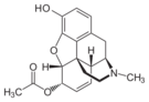 General structure of 6-monoacetylmorphine.